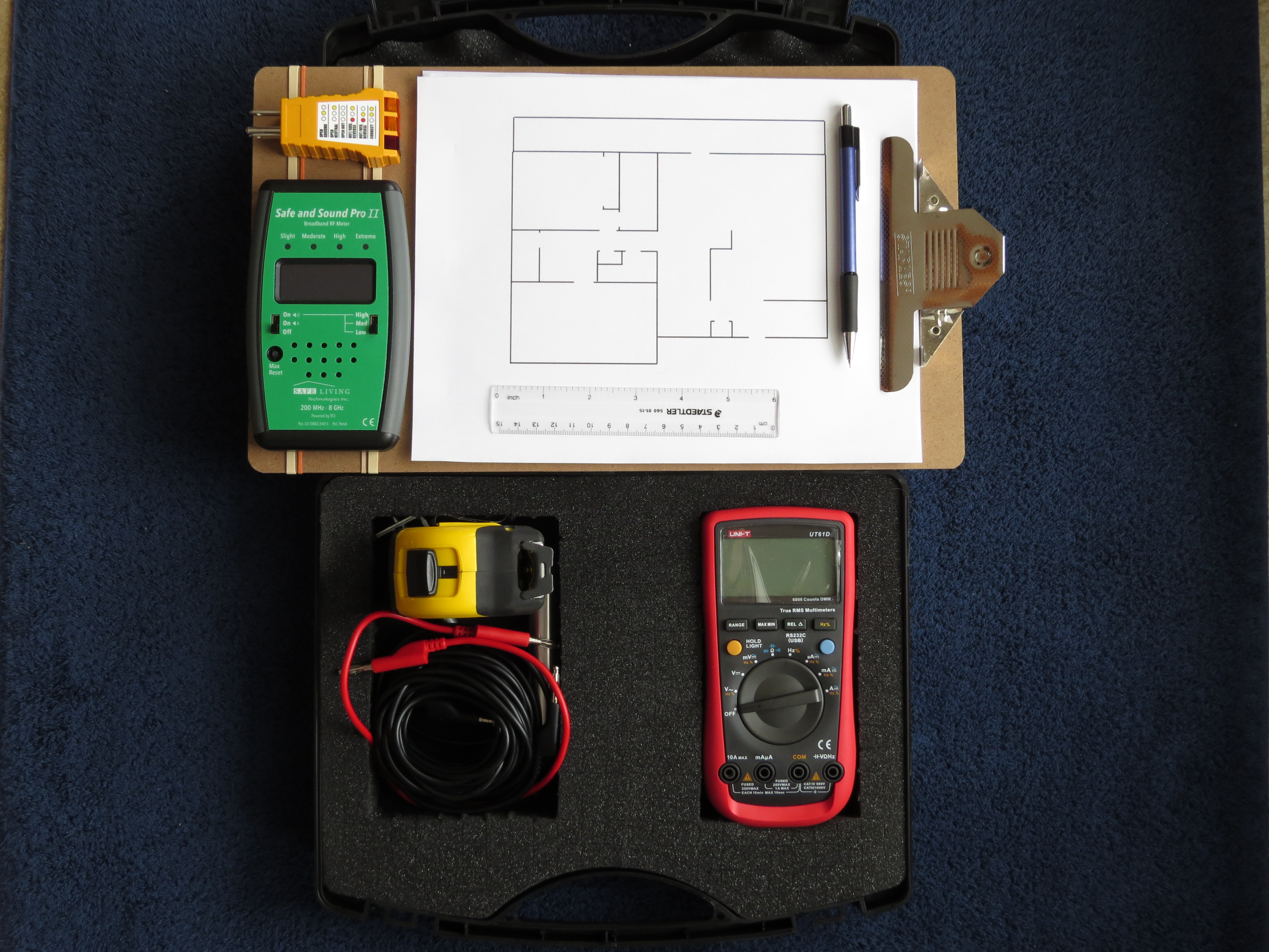 Measure EMF with sensors and meters.